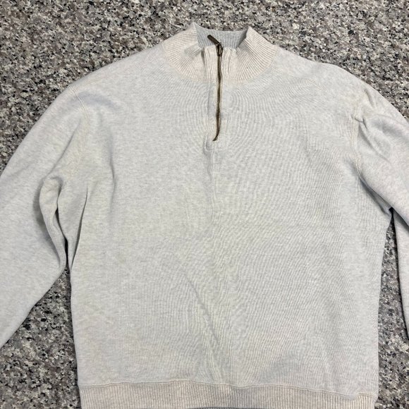 Large Cream Buckhorn River Half-Zip Sweater - Picture 1 of 1
